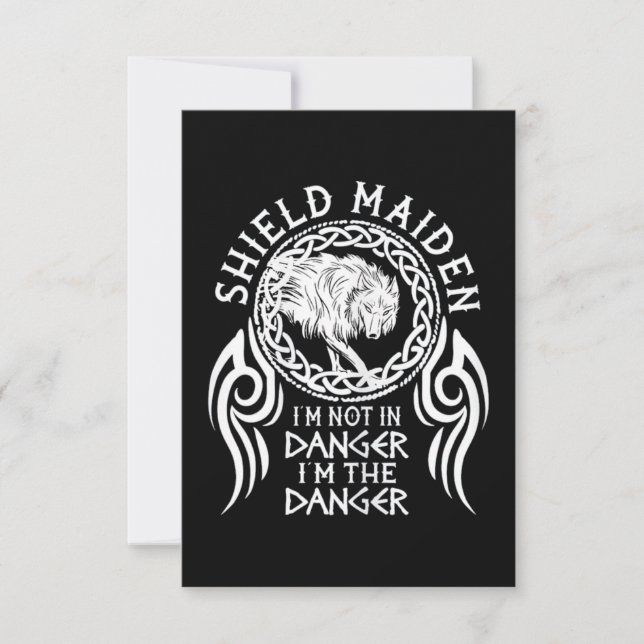 Tarjeta viking fenrir shieldmaiden (Anverso)