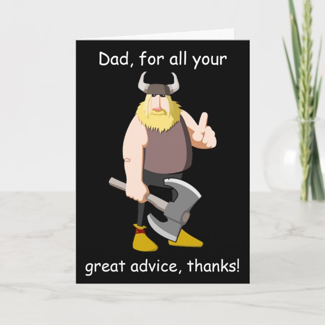 Tarjeta Viking Happy Father's Day Card (Anverso)