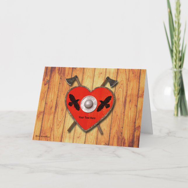Tarjeta Viking San Valentín - Cuervo (Anverso)