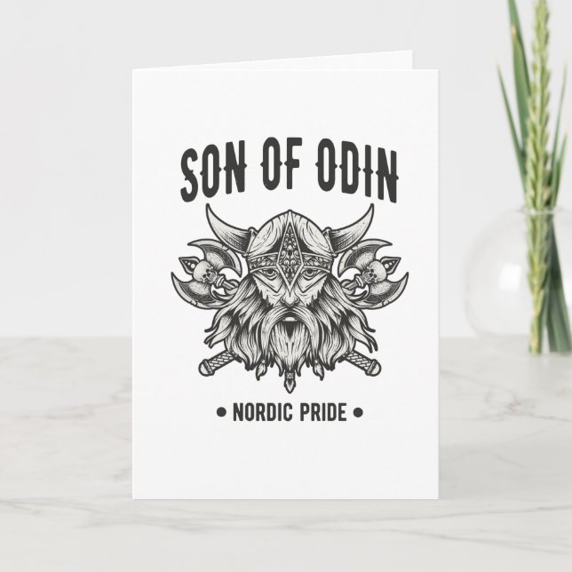 Tarjeta Viking Son De Odin Norse Mythology (Anverso)