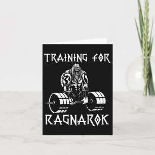 Tarjeta Vikings Workout Set Deadlift Nórdico Man Gift