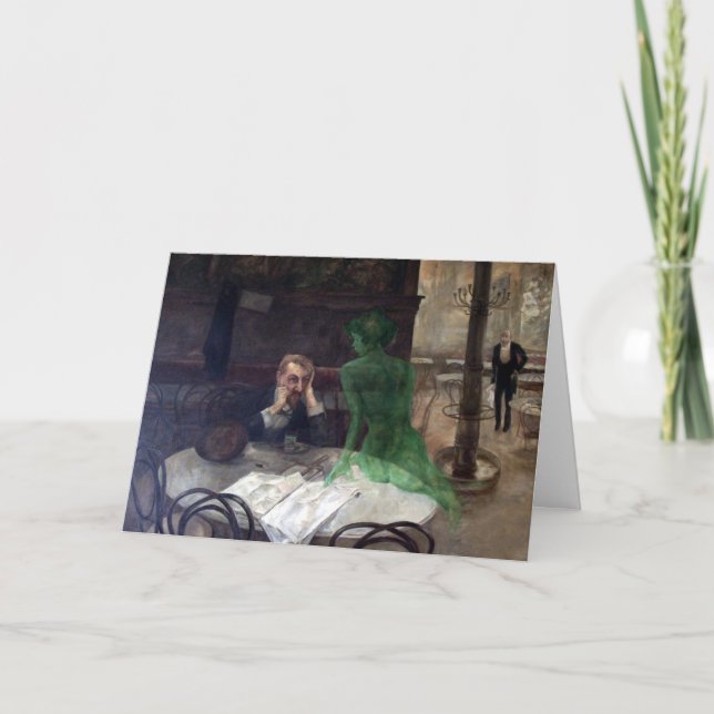 Tarjeta Viktor Oliva El Poster Absinthe Drinker (Anverso)