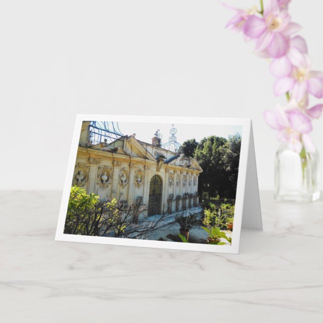 Tarjeta Villa Borghese Gardens, Roma, Italia (Orquídea)