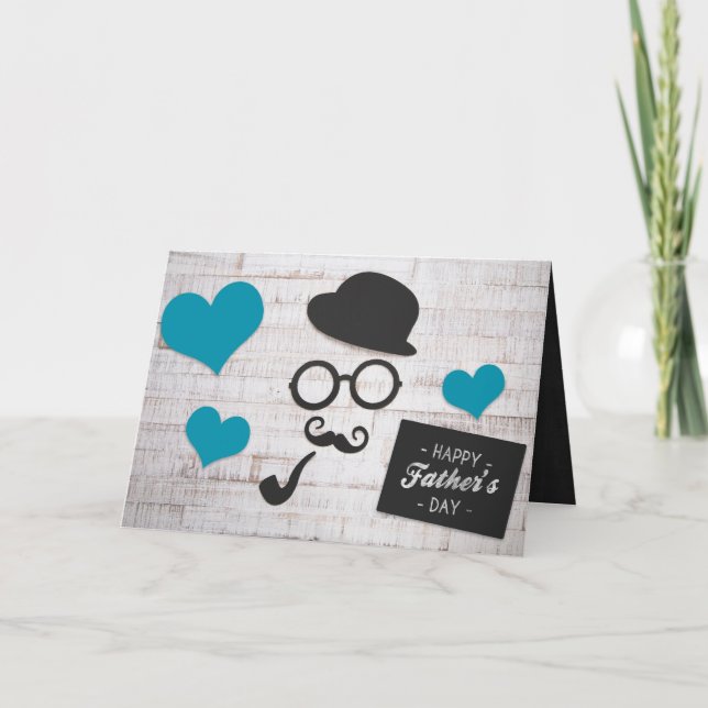 Tarjeta ¡Vinatge Chalkboard! Día del padre (Anverso)