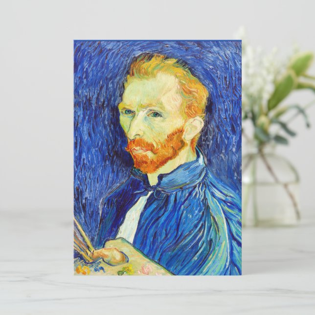 Tarjeta Vincent van Gogh - Autorretrato, 1889, (Anverso de pie)
