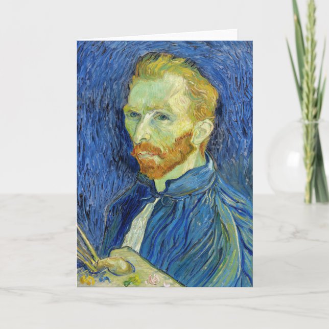 Tarjeta Vincent van Gogh - Autorretrato con paleta (Anverso)