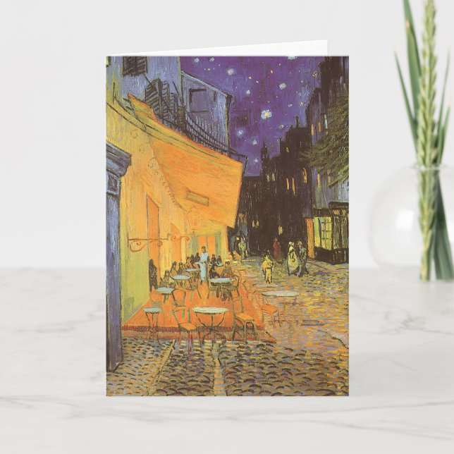 Tarjeta Vincent van Gogh - Cafe Terrace de noche (Anverso)