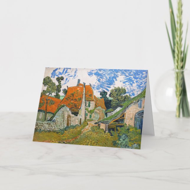 Tarjeta Vincent van Gogh - Calle de Auvers-sur-Oise (Anverso)