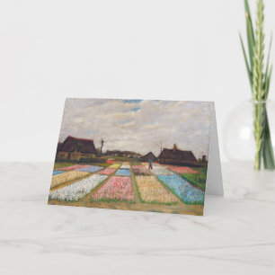 Tarjeta Vincent van Gogh - Camas de flores en Holanda