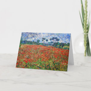 Tarjeta Vincent van Gogh - Campo de amapola