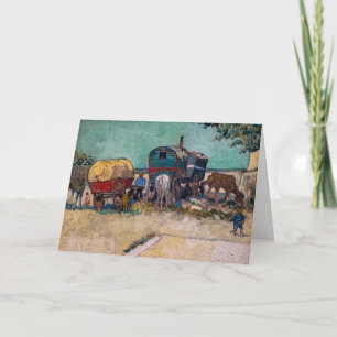 Tarjeta Vincent Van Gogh - Caravanas, campo gitano cerca d