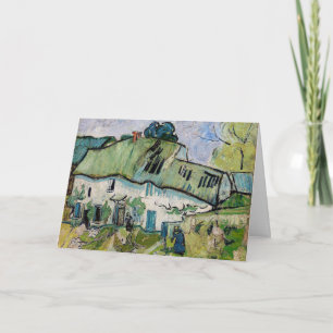 Tarjeta Vincent van Gogh - Casa de campo con dos figuras