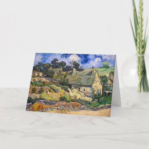 Tarjeta Vincent Van Gogh - Casas de paja en Cordeville