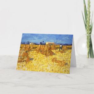Tarjeta Vincent van Gogh - Cosecha en Provenza