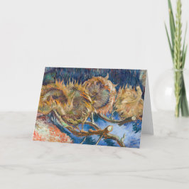 Tarjeta Vincent van Gogh - Cuatro girasoles cortados
