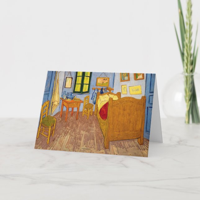 Tarjeta Vincent van Gogh - Dormitorio de Vincent en Arles (Anverso)