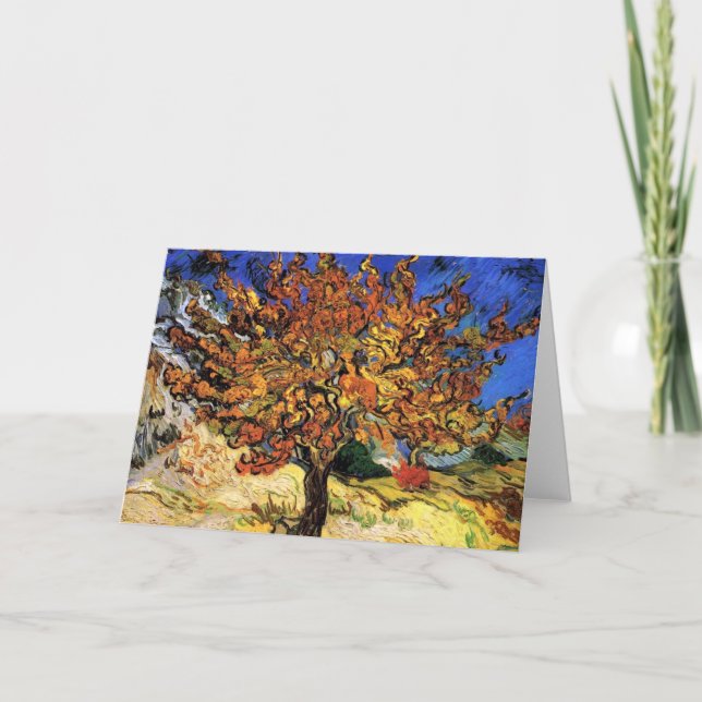 Tarjeta Vincent Van Gogh - El Bella Artes del árbol de mor (Anverso)
