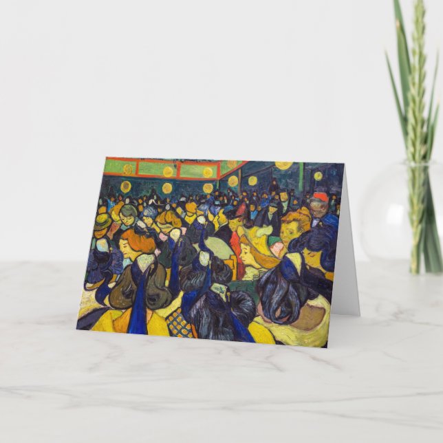 Tarjeta Vincent van Gogh - El salón de baile de Arles (Anverso)