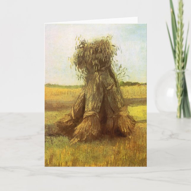 Tarjeta Vincent van Gogh - Hojas de Trigo (Anverso)