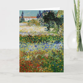 Tarjeta Vincent van Gogh - Jardín de flores