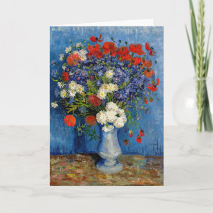 Tarjeta Vincent van Gogh - Jarrón con acianos y amapolas