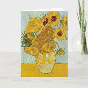 Tarjeta Vincent Van Gogh - Jarrón con doce girasoles