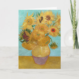 Tarjeta Vincent Van Gogh - Jarrón con doce girasoles