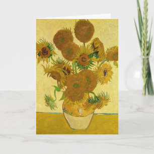 Tarjeta Vincent van Gogh - Jarrón con quince girasoles