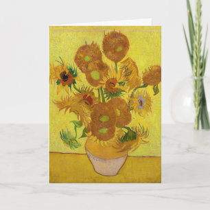 Tarjeta Vincent van Gogh - Jarrón con quince girasoles