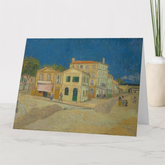 Tarjeta Vincent Van Gogh, La Casa Amarilla, La Calle (Anverso)