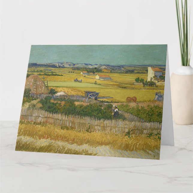 Tarjeta Vincent Van Gogh, La Cosecha, De Oogst (Anverso)