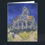 Tarjeta Vincent Van Gogh, la Iglesia de Auvers<br><div class="desc">Vincent Van Gogh - La Iglesia en Auvers,  1890.</div>