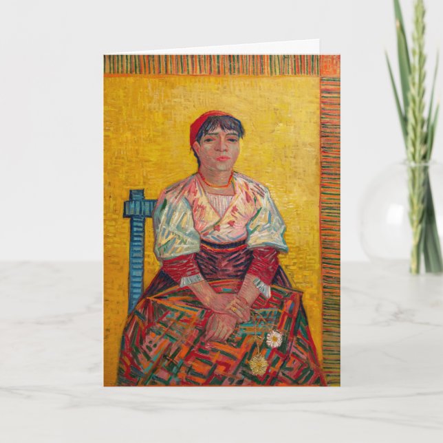 Tarjeta Vincent Van Gogh - La mujer italiana (Anverso)