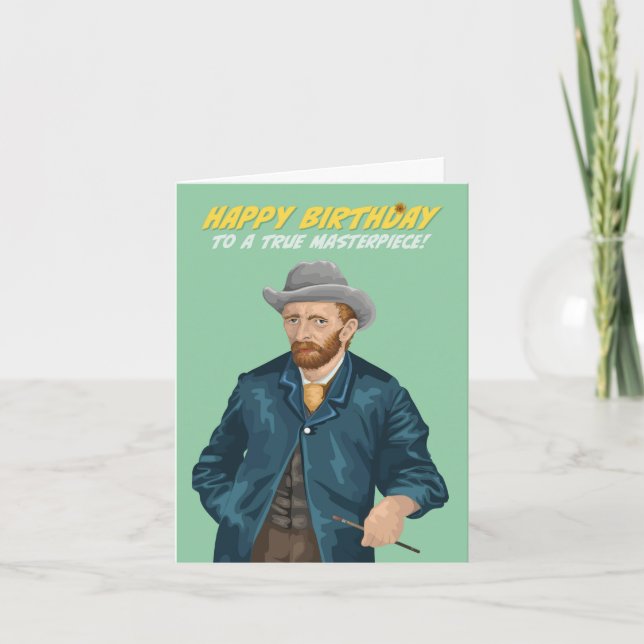 Tarjeta Vincent Van Gogh Masterpiece Birthday (Anverso)