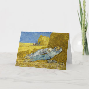 Tarjeta Vincent Van Gogh - Mediodía, Descanso del trabajo