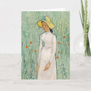 Tarjeta Vincent van Gogh - Muchacha de Blanco