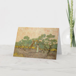 Tarjeta Vincent van Gogh - Mujeres recogiendo aceitunas