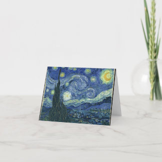 Tarjeta Vincent van Gogh - Noche estrellada -