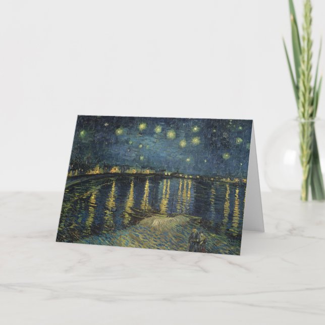 Tarjeta Vincent van Gogh | Noche estrellada sobre el Ródan (Anverso)