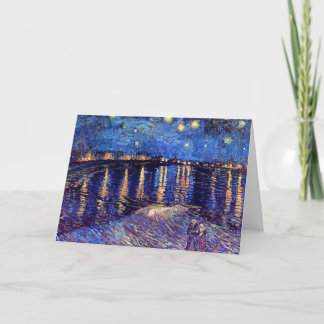 Tarjeta Vincent Van Gogh - Noche estrellada sobre el Ródan