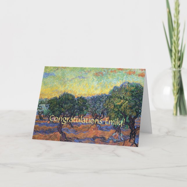 Tarjeta Vincent Van Gogh Olive Grove Impresionsionism Art (Anverso)