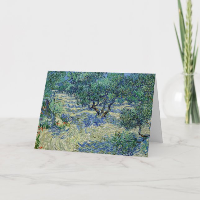 Tarjeta Vincent van Gogh - Olive Orchard (Anverso)
