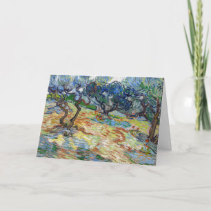 Tarjeta Vincent van Gogh - Olive Trees: Bright blue sky