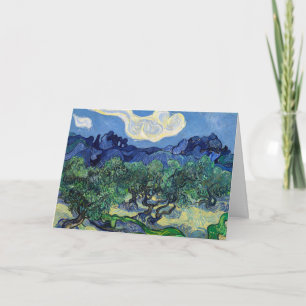 Tarjeta Vincent van Gogh - Olivos con los Alpilles