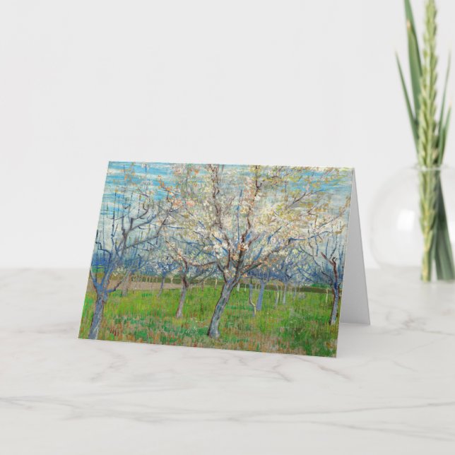 Tarjeta Vincent van Gogh - Pink Orchard (Anverso)