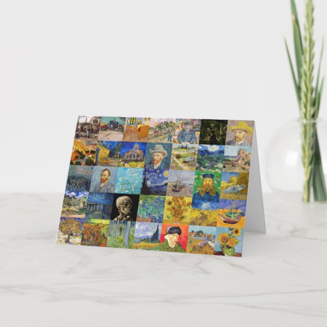 Tarjeta Vincent van Gogh - Piquetas maestras del mosaico (Anverso)