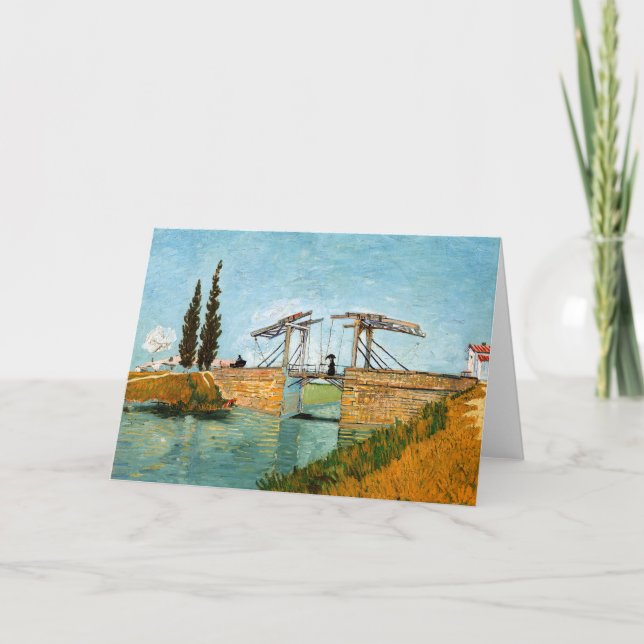 Tarjeta Vincent van Gogh - Puente Langlois en Arles #3 (Anverso)