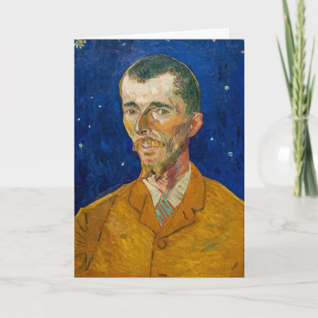 Tarjeta Vincent Van Gogh - Retrato de Eugene Boch, Arles (Anverso)