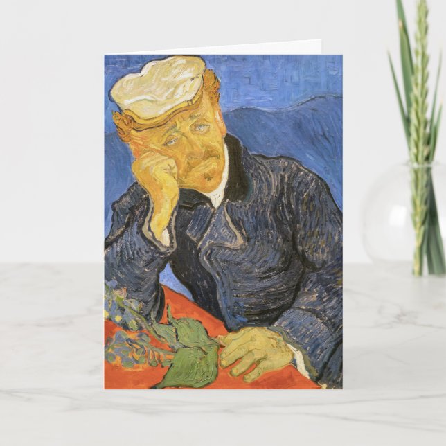 Tarjeta Vincent Van Gogh - Retrato del Médica Paul Gachet (Anverso)