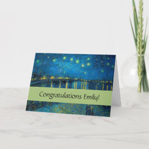 Tarjeta Vincent Van Gogh Starry Night Over the Rhone